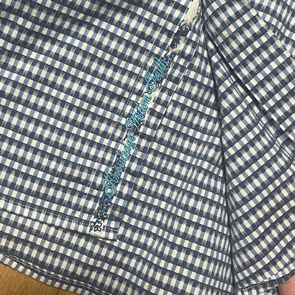 Robert Graham Dress Shirt Mens L Blue Floral Flip Cuff Button Up Long Sleeve - Picture 3 of 9